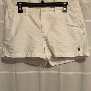 White chino shorts